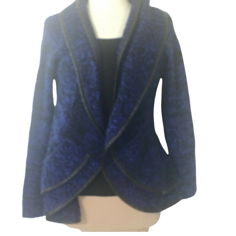 Sloni Long navy Blue Cardigan Size Small/Medium missing closure.